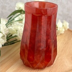 Handmade Red Resin Vase